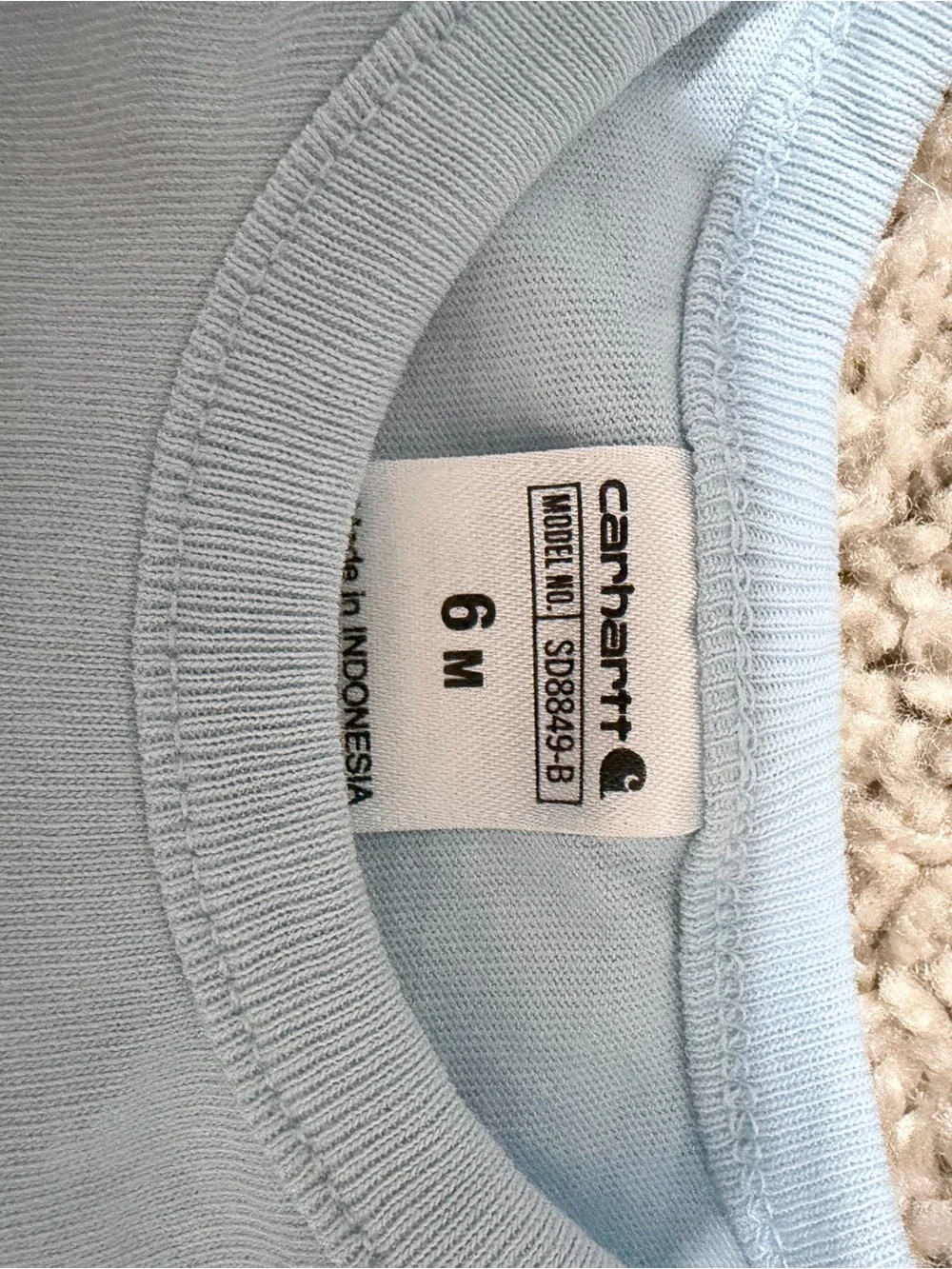 Carhartt Men’s Pale Blue Crewneck Sweatshirt
